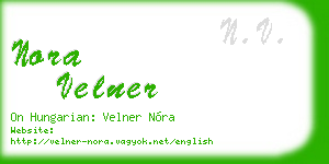 nora velner business card